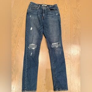 Levi's Blue Distressed Skinny Jeans
